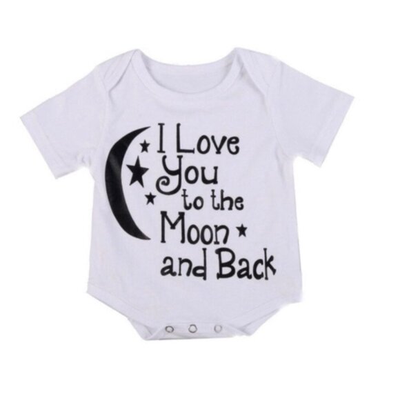 New size 0-3 Month 'I love You To The Moon' Baby Romper, Baby Shower Gift - Picture 1 of 1